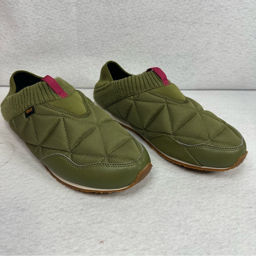 Teva Olive Green Quilted Flats
